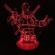 Beling 3D lámpa, Deadpool 1, 7 színű S354