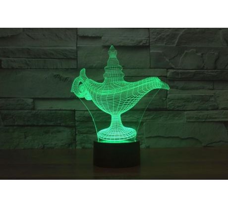 Beling 3D lámpa, Aladin lámpája, 7 színű S116