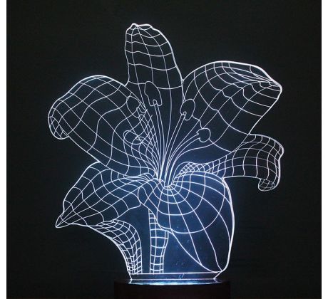 Beling 3D lámpa, Virág 2, 7 színű S124