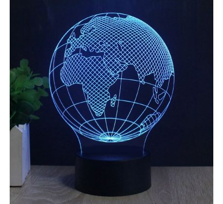 Beling 3D lámpa, Föld, 7 színű S134
