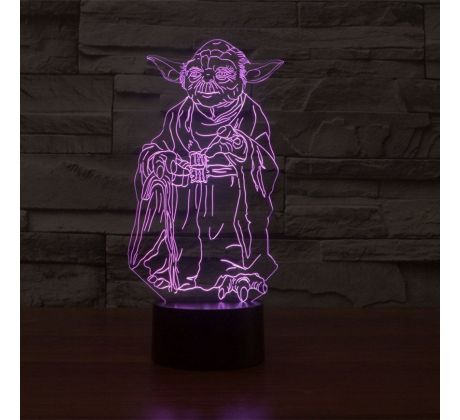 Beling 3D lámpa, Yoda, 7 színű S139