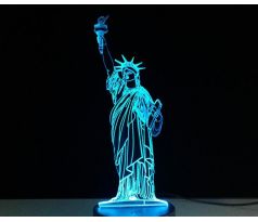 Beling 3D lámpa, Szabadság szobor, 7 színű S141