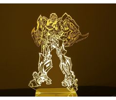 Beling 3D lámpa, Transformers Bumblebee, 7 színű S142