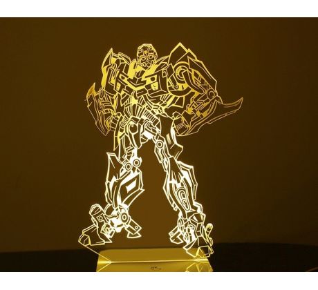 Beling 3D lámpa, Transformers Bumblebee, 7 színű S142