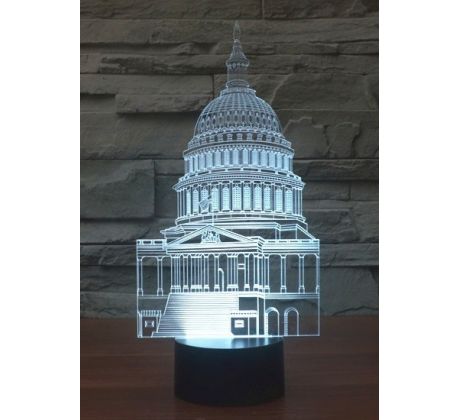 Beling 3D lámpa, Fehér ház, 7 színű S150