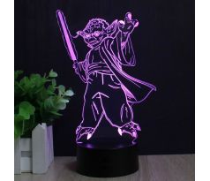 Beling 3D lámpa, Yoda 2, 7 színű S151