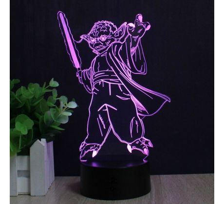 Beling 3D lámpa, Yoda 2, 7 színű S151