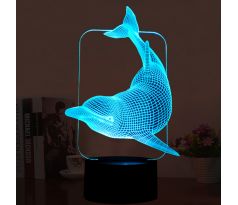 Beling 3D lámpa, Delfin 2, 7  színű S159