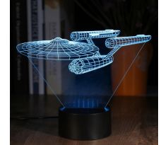 Beling 3D lámpa, Star Trek USS Enterprise, 7 színű S160