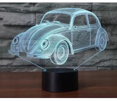 Beling 3D lámpa, Volkswagen bogár, 7 színű S165