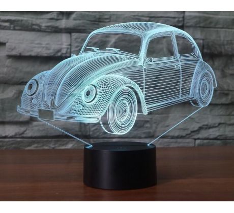 Beling 3D lámpa, Volkswagen bogár, 7 színű S165