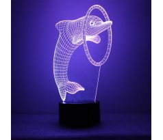 Beling 3D lámpa, Delfin, 7 színű S17