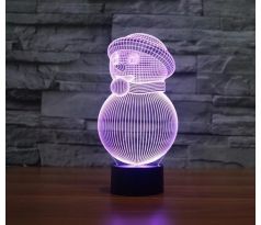 Beling 3D lámpa, Hóember modell 2, 7 színű S170