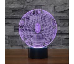 Beling 3D lámpa, Labda AC Miláno logóval, 7 színű S192