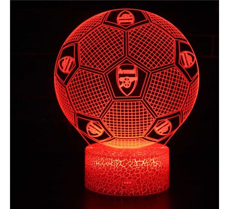 Beling 3D lámpa, Labda Arsenal logóval, 7 színű S193