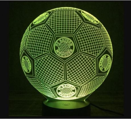 Beling 3D lámpa, Labda FC Bayern München logóval, 7 színű S195
