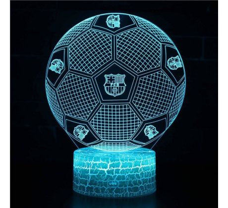 Beling 3D lámpa, Labda FCB logóval, 7 színű S196