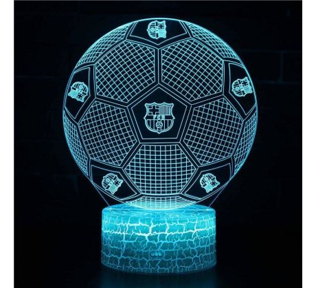 Beling 3D lámpa, Labda FCB logóval, 7 színű S196