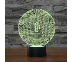Beling 3D lámpa, Labda Juventus logóval, 7 színű S197