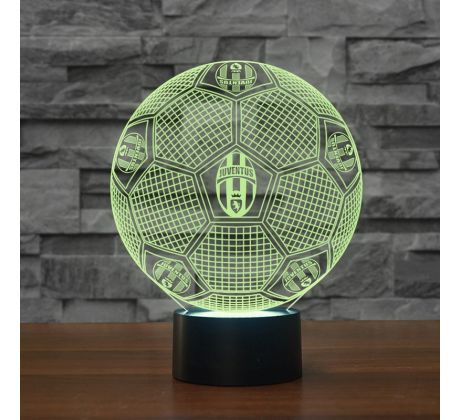 Beling 3D lámpa, Labda Juventus logóval, 7 színű S197