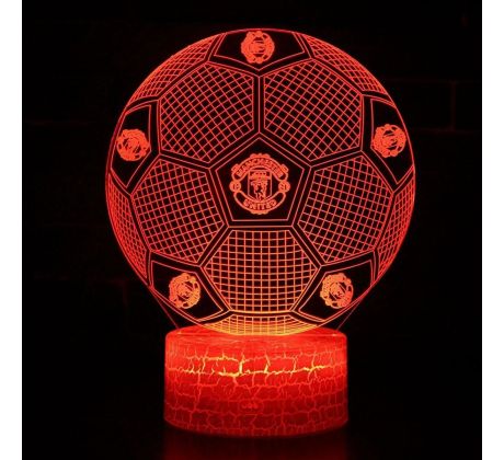Beling 3D lámpa, Labda Manchester logóval, 7 színű S199