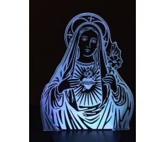 Beling 3D lámpa, Szűz Mária, 7 színű S205