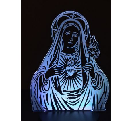 Beling 3D lámpa, Szűz Mária, 7 színű S205