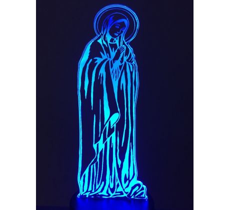 Beling 3D lámpa, Szűz Mária modell 2, 7 színű S206