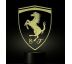 Beling 3D lámpa, Ferrari logó, 7 színű S208