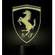 Beling 3D lámpa, Ferrari logó, 7 színű S208