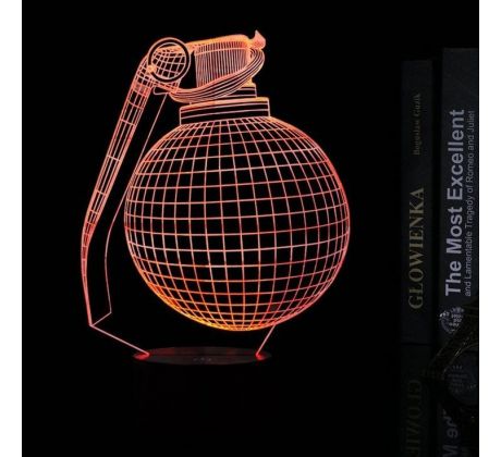 Beling 3D lámpa, Gránát, 7 színű S209