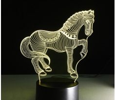 Beling 3D lámpa, Ló, 7 színű S240