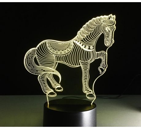 Beling 3D lámpa, Ló, 7 színű S240