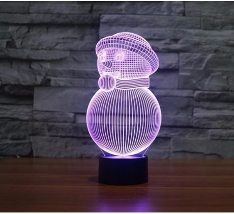 Beling 3D lámpa, Hóember modell 2, 7 színű S247
