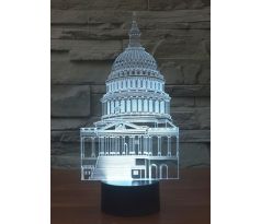 Beling 3D lámpa, Fehér ház, 7 színű S277