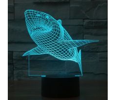 Beling 3D lámpa, Cápa, 7 színű S28
