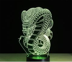 Beling 3D lámpa, Kígyó, 7 színű S281