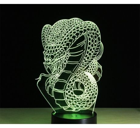 Beling 3D lámpa, Kígyó, 7 színű S281