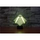 Beling 3D lámpa, Azték piramis, 7 színű S300