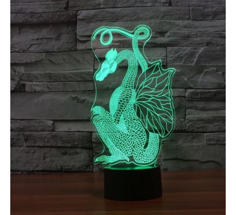 Beling 3D lámpa, Sárkány 2, 7 színű S303