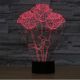 Beling 3D lámpa,Rózsacsokor, 7 színű S307