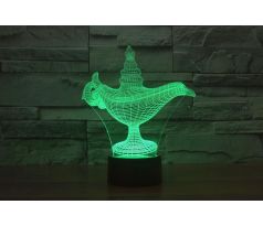 Beling 3D lámpa, Aladdin lámpája, 7 színű S308