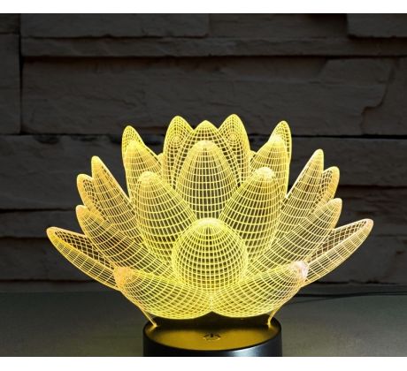 Beling 3D lámpa, Virág, 7 színű S327