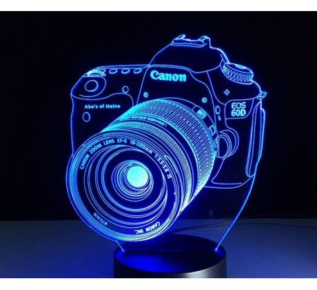 Beling 3D lámpa, Fényképezőgép, 7 színű S335