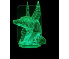 Beling 3D lámpa, Anubisz, 7 színű S339