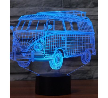 Beling 3D lámpa, Volkswagen old van, 7 színű S34