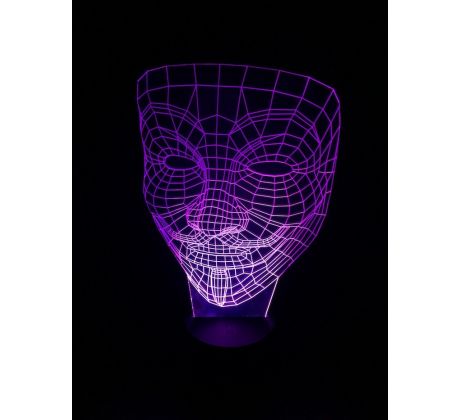 Beling 3D lámpa, Anonymous, 7 színű S340