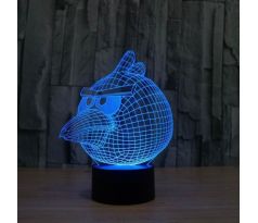 Beling 3D lámpa, Angry Birds, 7 színű S341