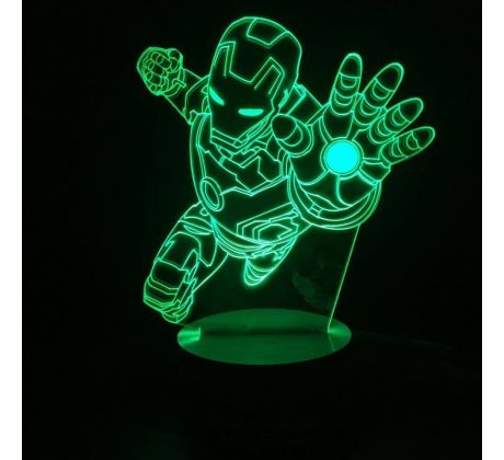 Beling 3D lámpa, Iron Man, 7 színű S351