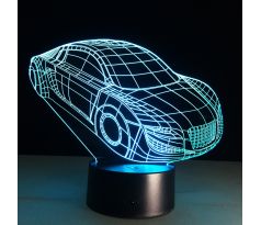 Beling 3D lámpa, Super-sport, 7 színű S38